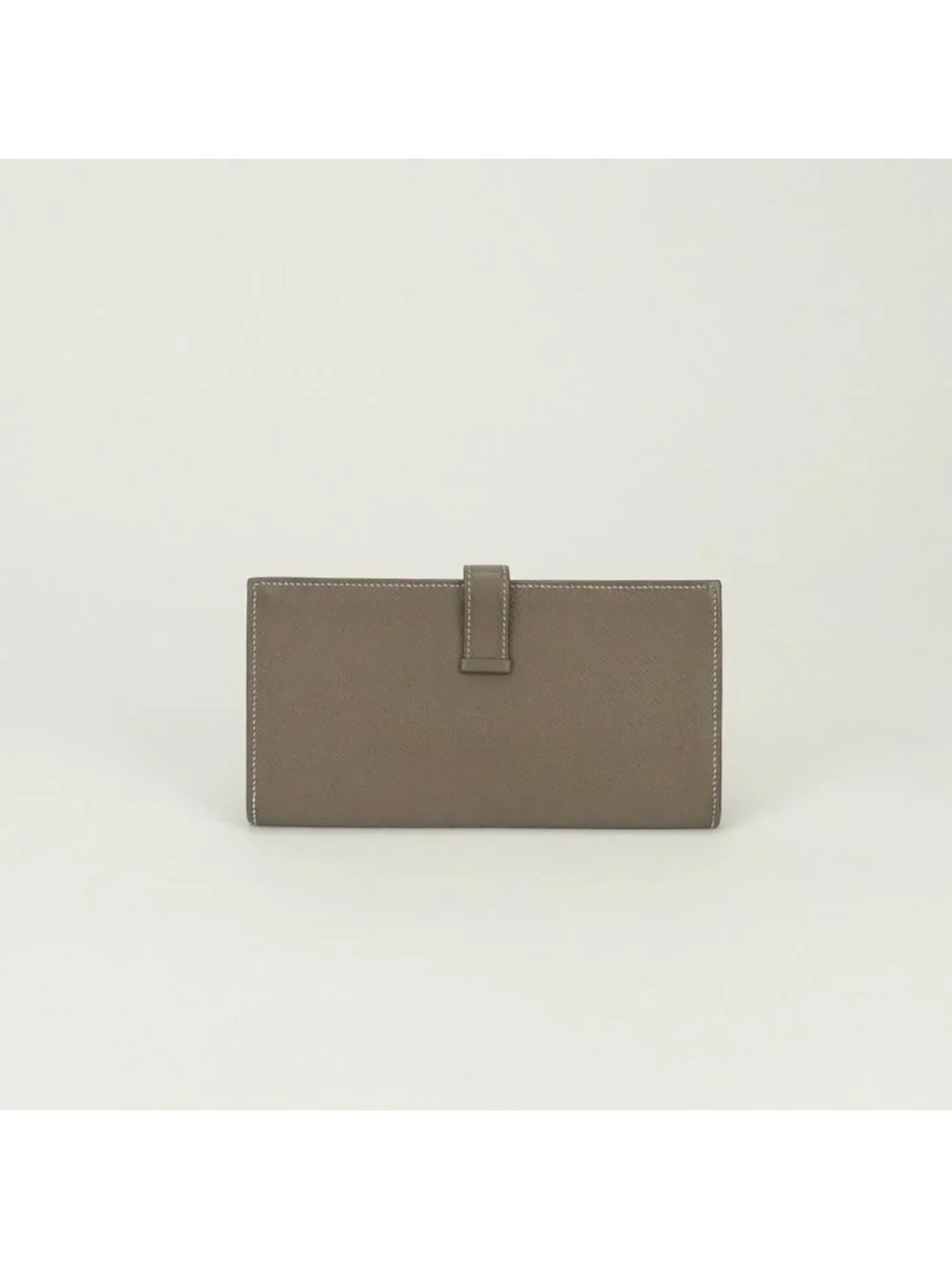Hermes Bearn Souffle Wallet Epsom Etoupe Gray Gold Veau